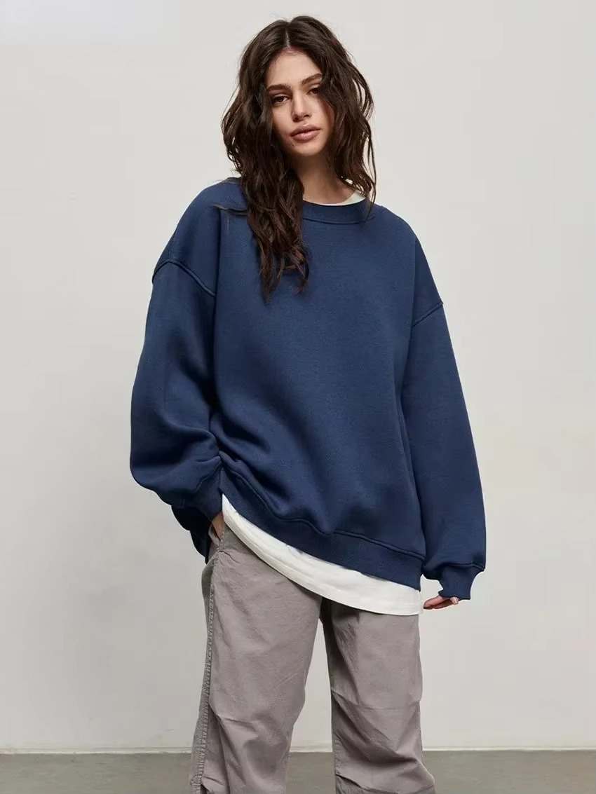 Hoodie Polaire Oversize Pour Femme Chaud Pull Décontracté Confortable Et Moderne
