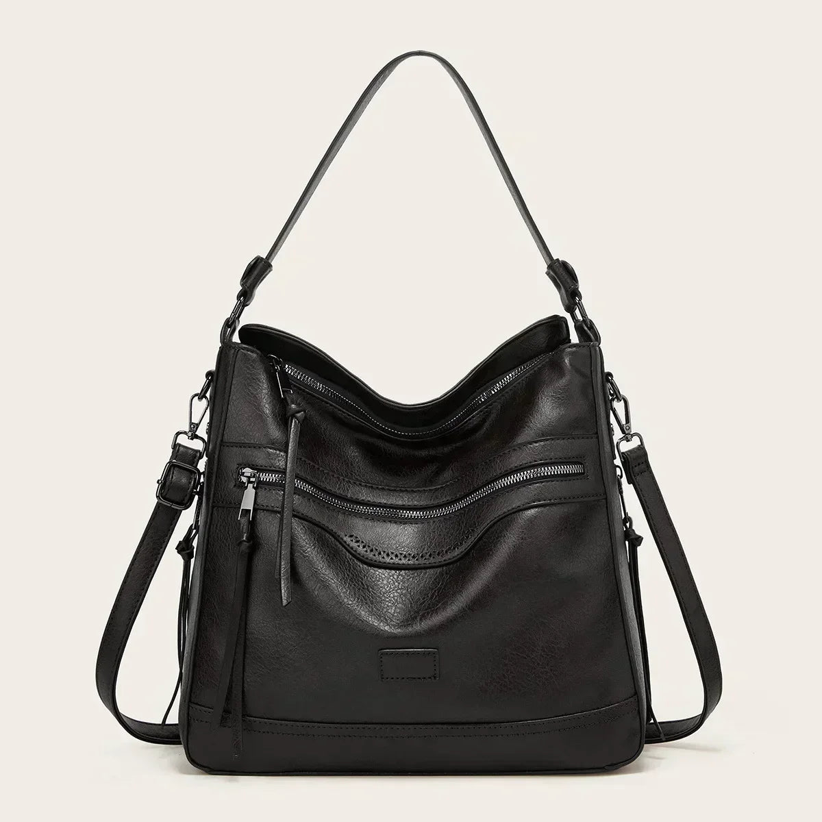 Sac Hobo Slouchy Amawinc Maureen En Cuir Vegan Avec Bandoulière Réglable Et Nombreux Compartiments Zip