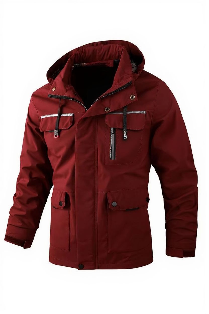 Veste Softshell Imperméable À Capuche Pour Homme Avec Doublure Polaire Chaude Pour Activités Extérieures