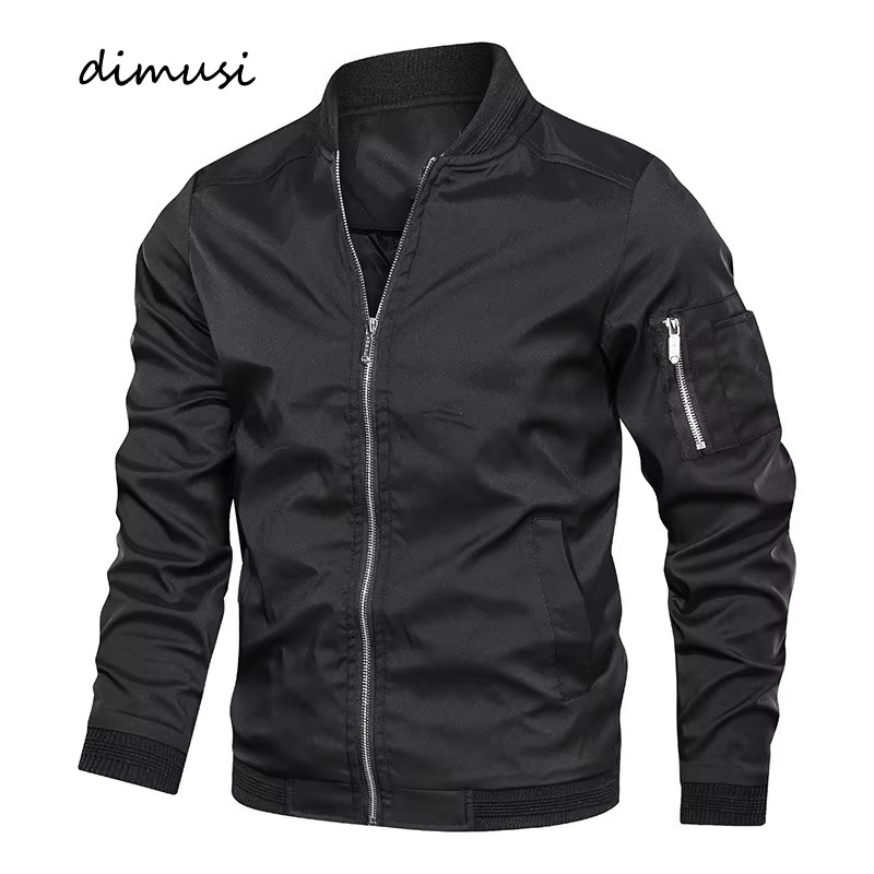 Veste Bomber Homme Légère Imperméable Zip Poches Frontales Polyvalente Amawinc Bourgogne Décontractée