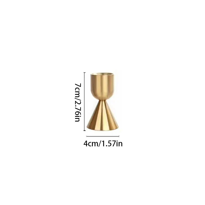 Porte Bougie Ornati Doré Brossé Design Double Face Pour Ambiance Chaleureuse Et Subtile
