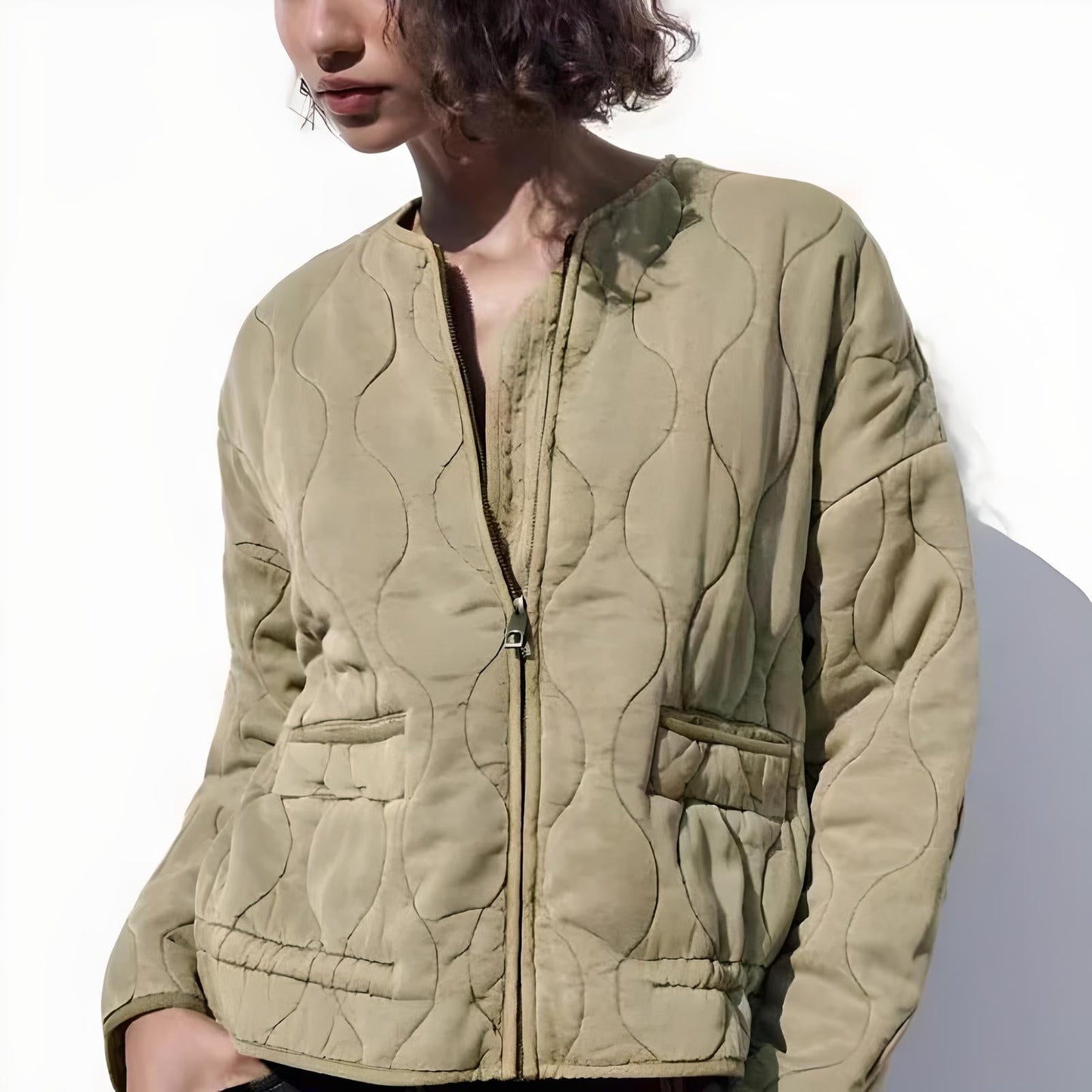 Veste Matelassée PuffBomb Bomber Classique Rembourrée Zip Fermeture Coupe Tailorée Élégante