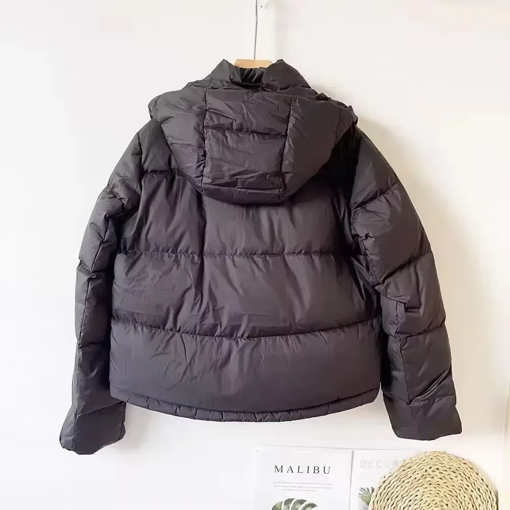 Amawinc Veste Duvet Pour Femmes Hiver Capuche Amovible Manteau Puffer Épais Pour Confort Et Isolation Élevée