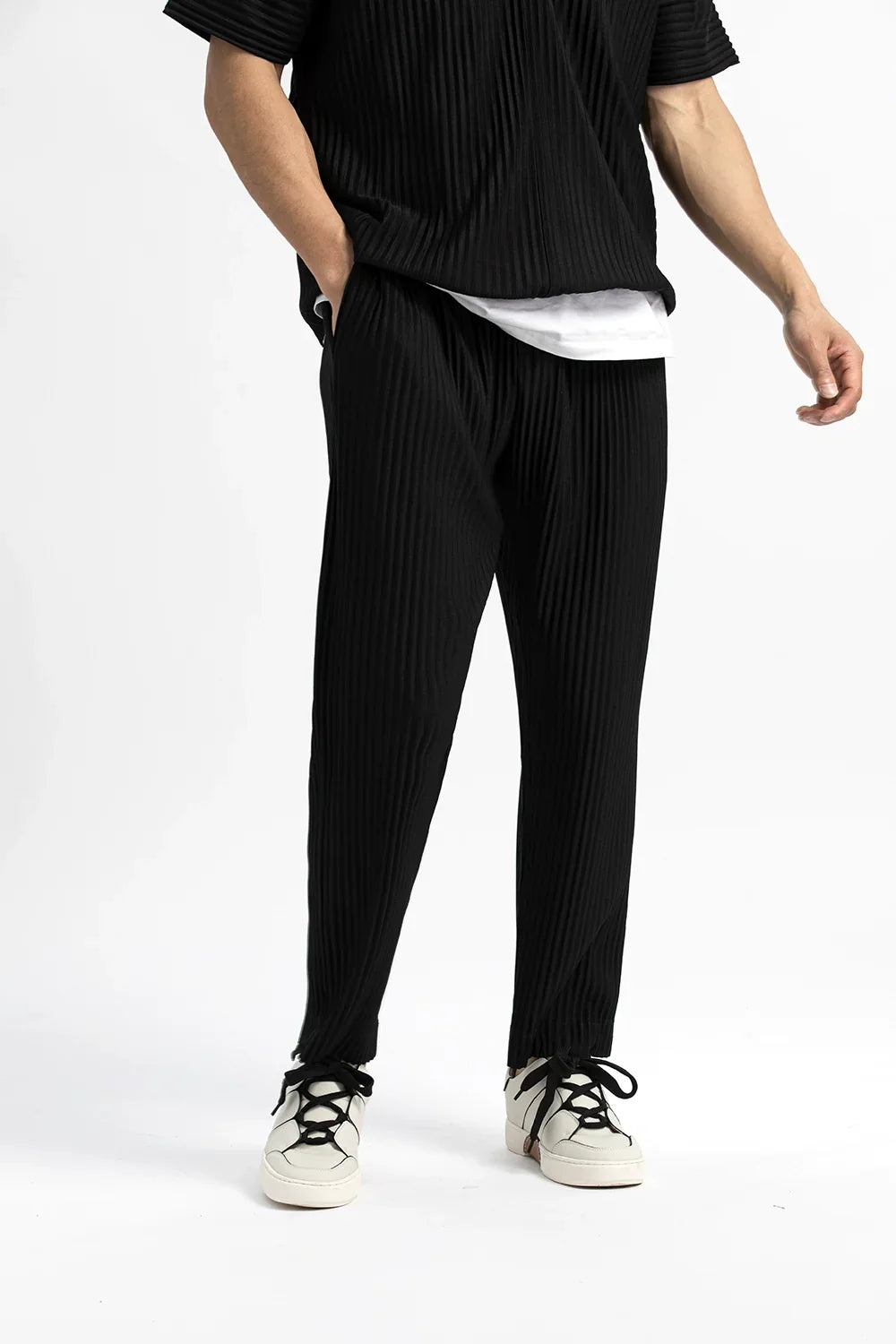 Pantalon Lounge En Velours Côtelé Décontracté Polyester Taille Élastique Lavable En Machine Design Minimaliste