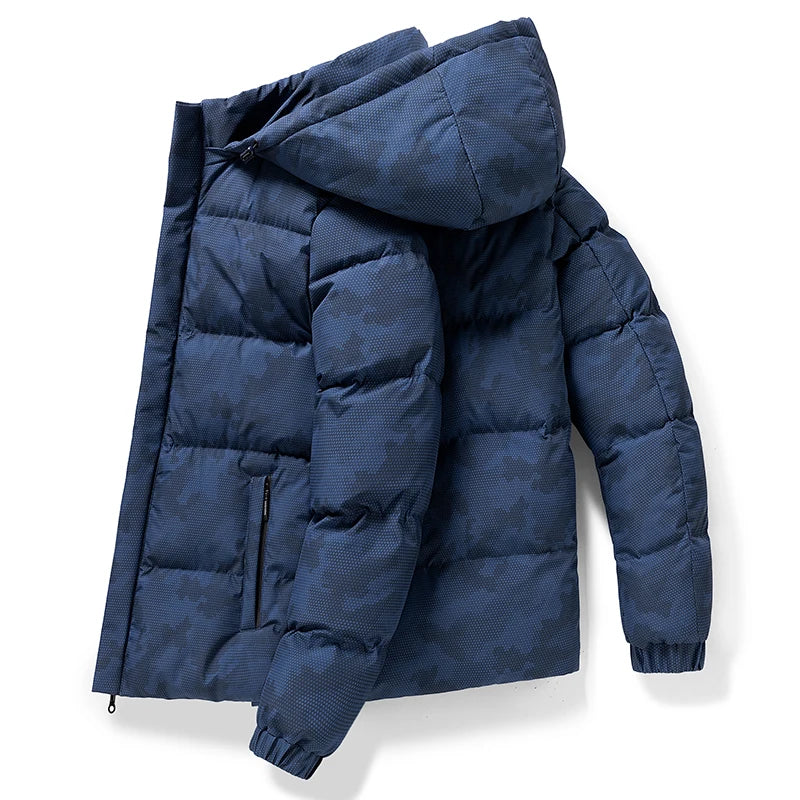 Manteau à Capuche Camouflage Munich Hiver Confortable et Ajusté pour un Style Moderne
