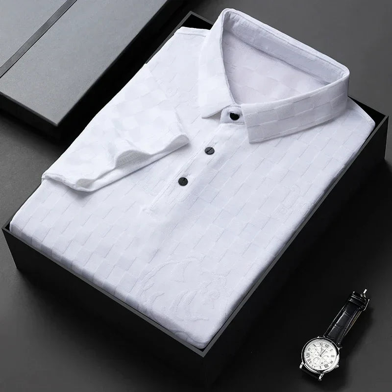 Emelio Polo Jacquard Confortable Respirant Liberté De Mouvement Silhouette Classique