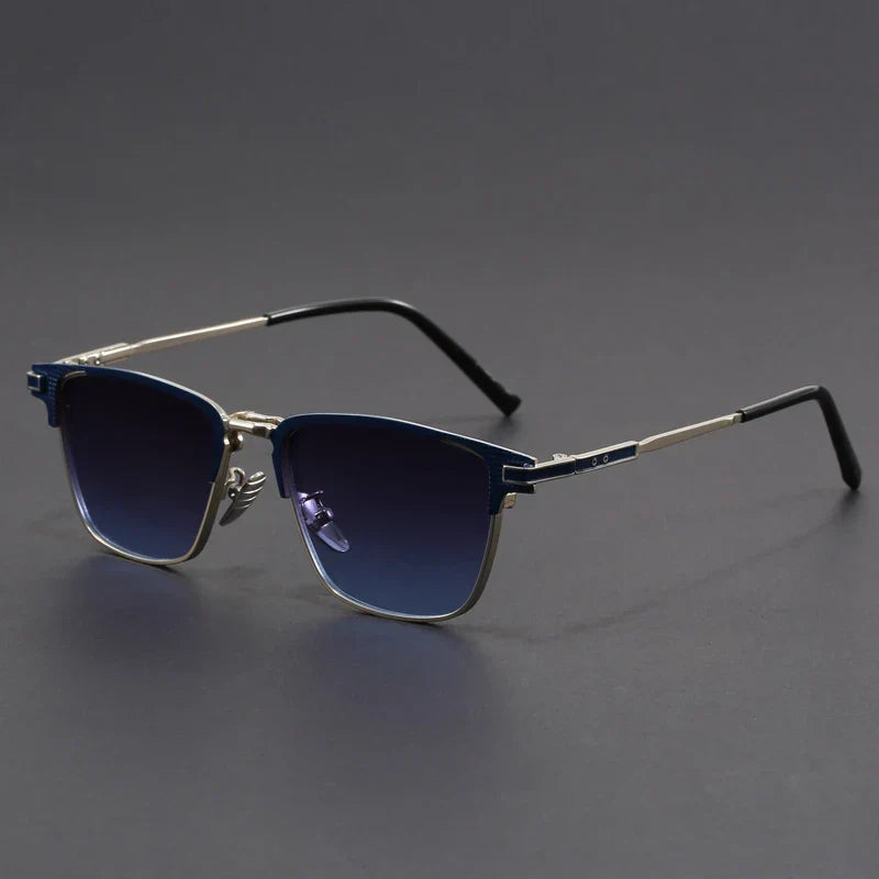 Lunettes De Soleil Polarisées Amawinc Voltage En Titane Ultra Légères Avec Demi Encadrement Et Verres Anti Reflet