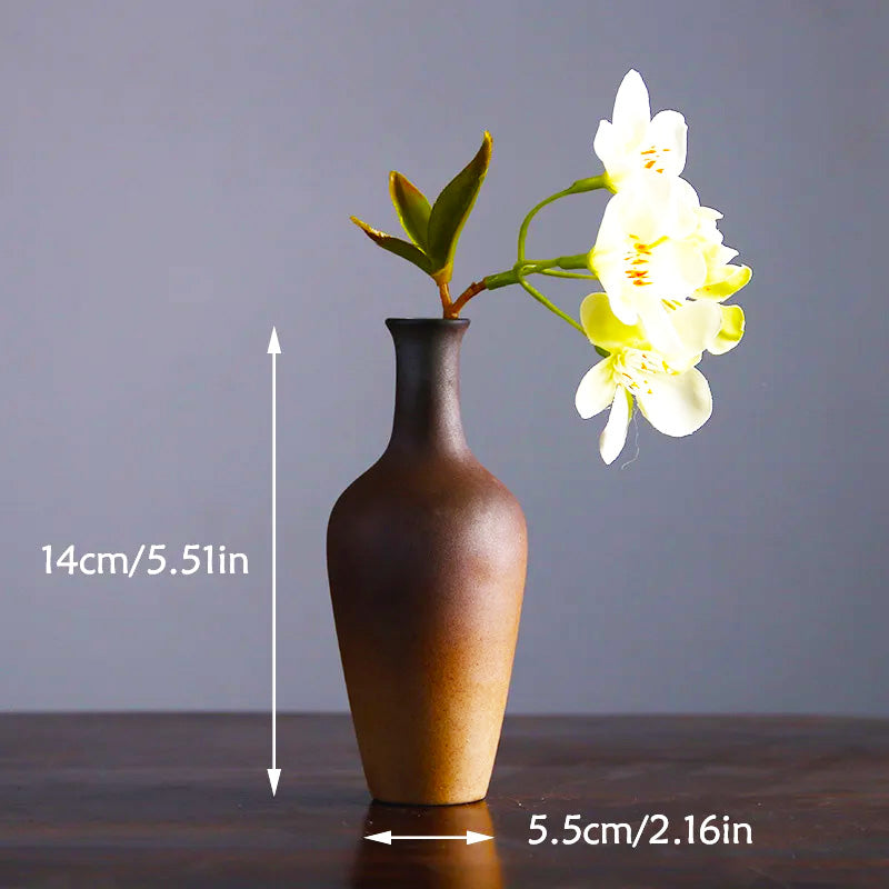Vase Ferra En Céramique Texturé Fait Main Avec Fini Dégradé Élégant Pour Maison Ou Bureau