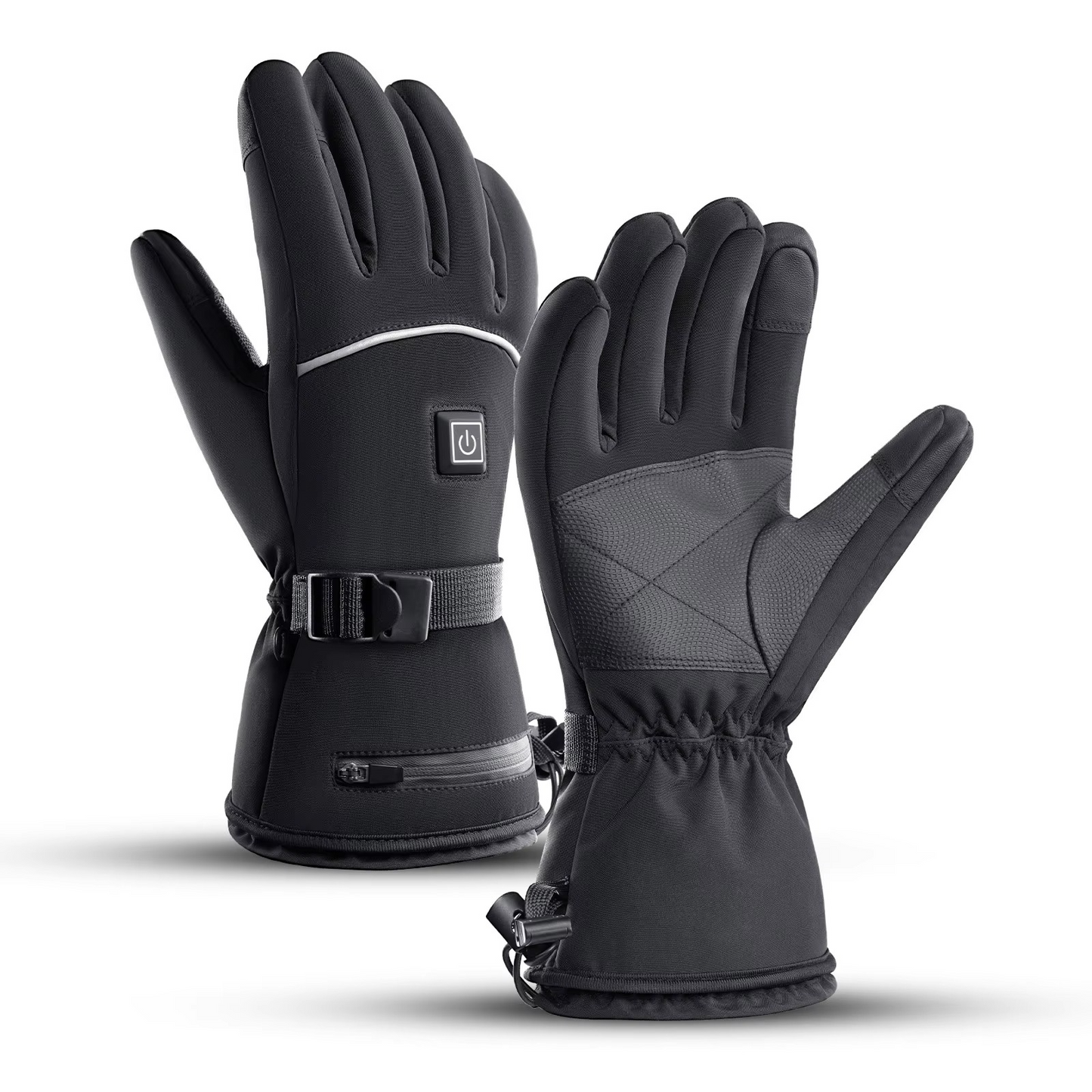 Heated Motorcycle Gloves, Waterproof Rechargeable Winter Thermal Riding Gloves - Amawinc
