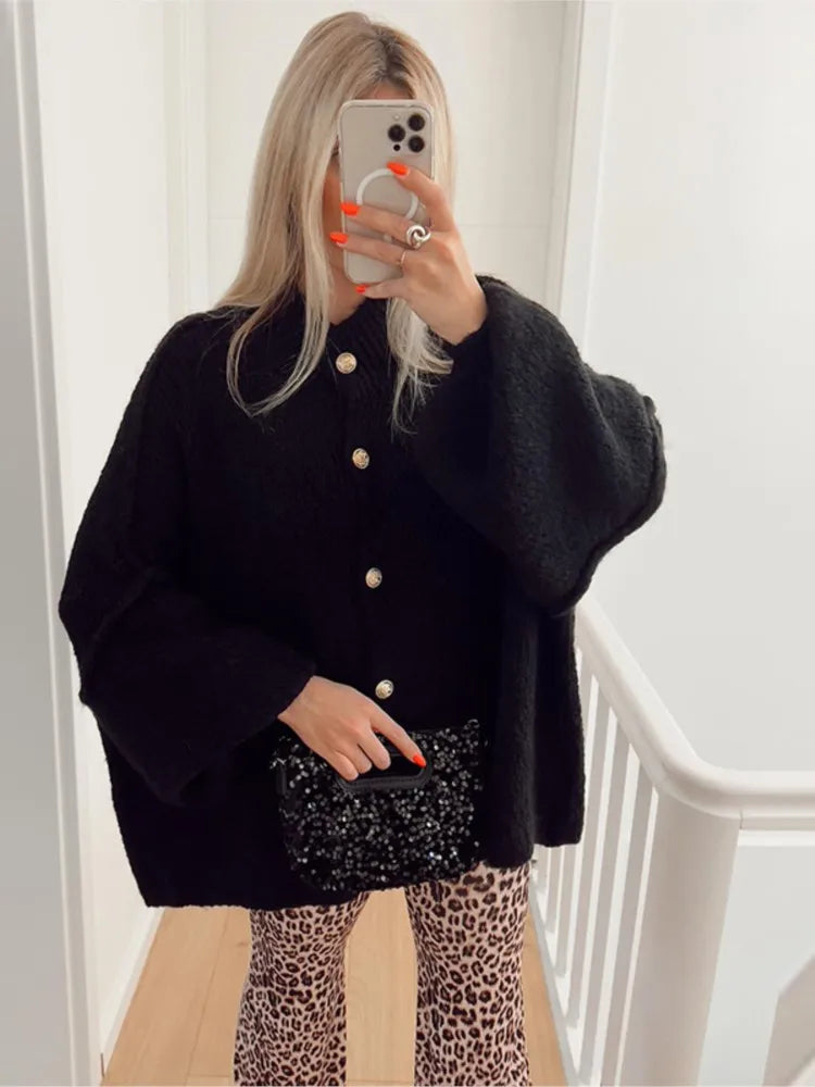 Harper Cardigan Tricot Hiver Décontracté Pour Femmes À Boutons Pour Un Look Confortable Et Élégant