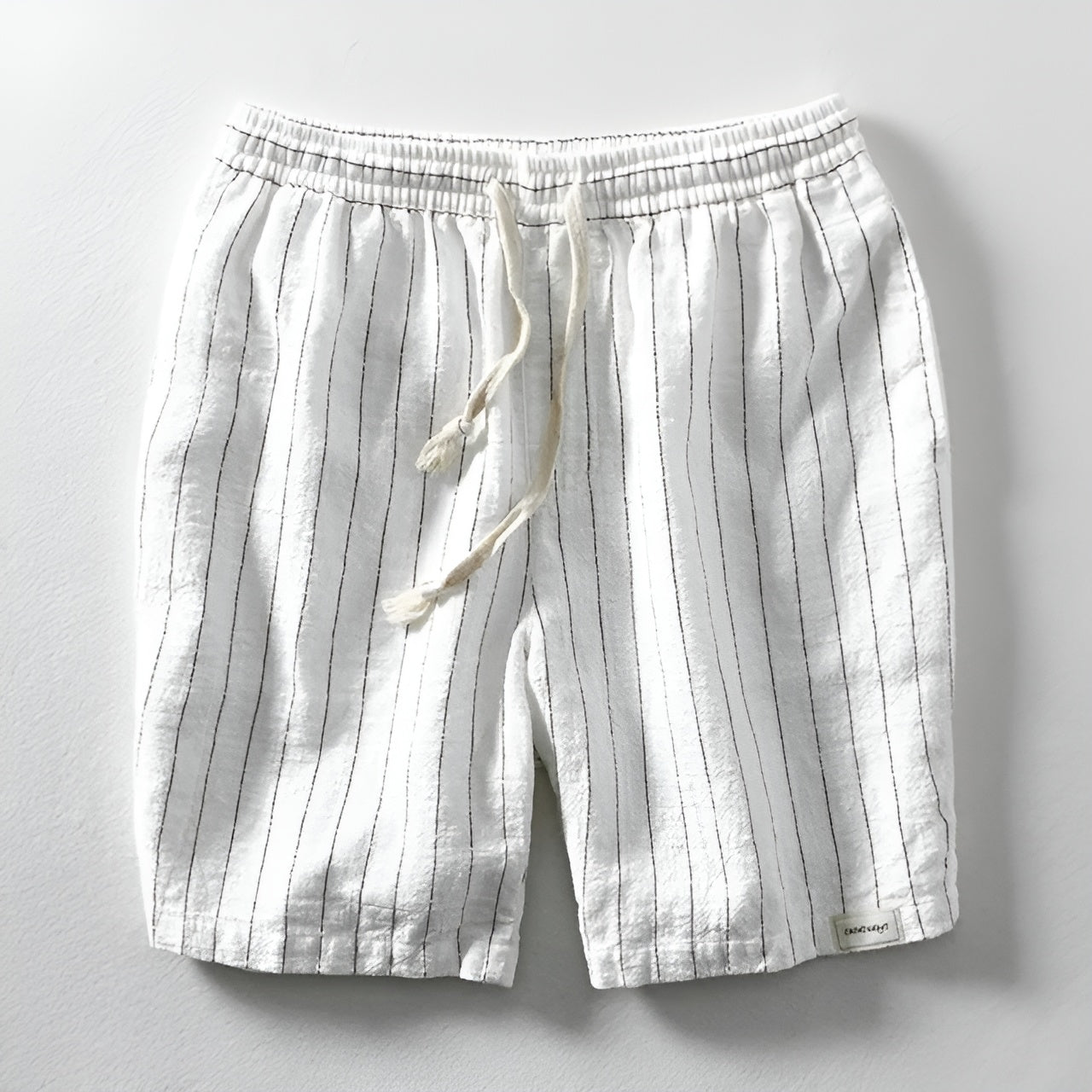 Shorts Coton Lin Pour Hommes Barcelone Respirants Avec Cordon Réglable Pour Été Polyvalents