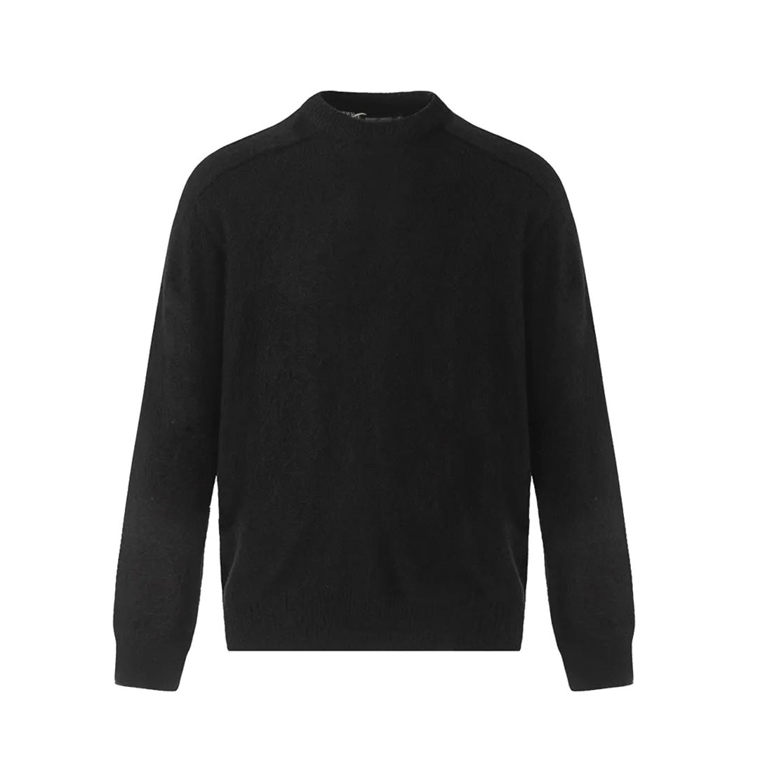 Pull En Laine Cardée Col Ras Du Cou Doux Et Chaud Et Coupe Décontractée Pour L Hiver