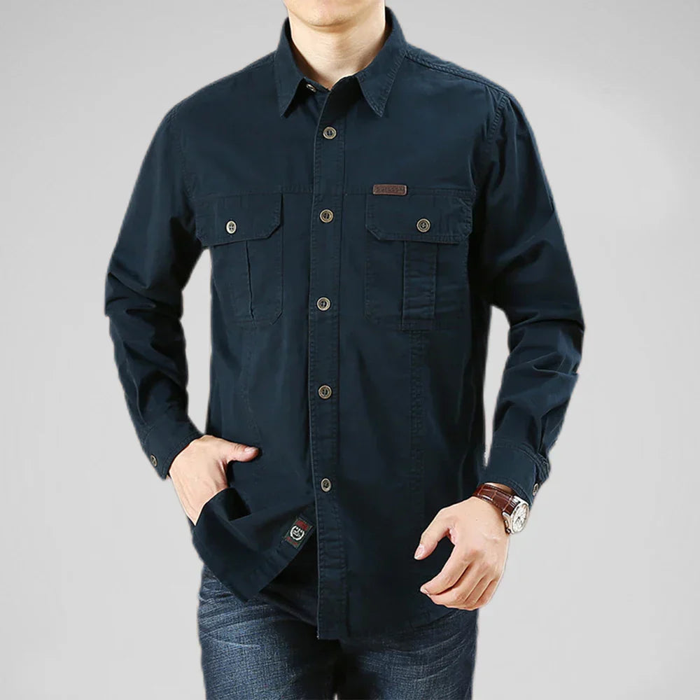 Chemise De Travail Utilitaire Pour Homme Gavin Durable Avec Multiples Poches Pour Journées De Travail Organisées Amawinc