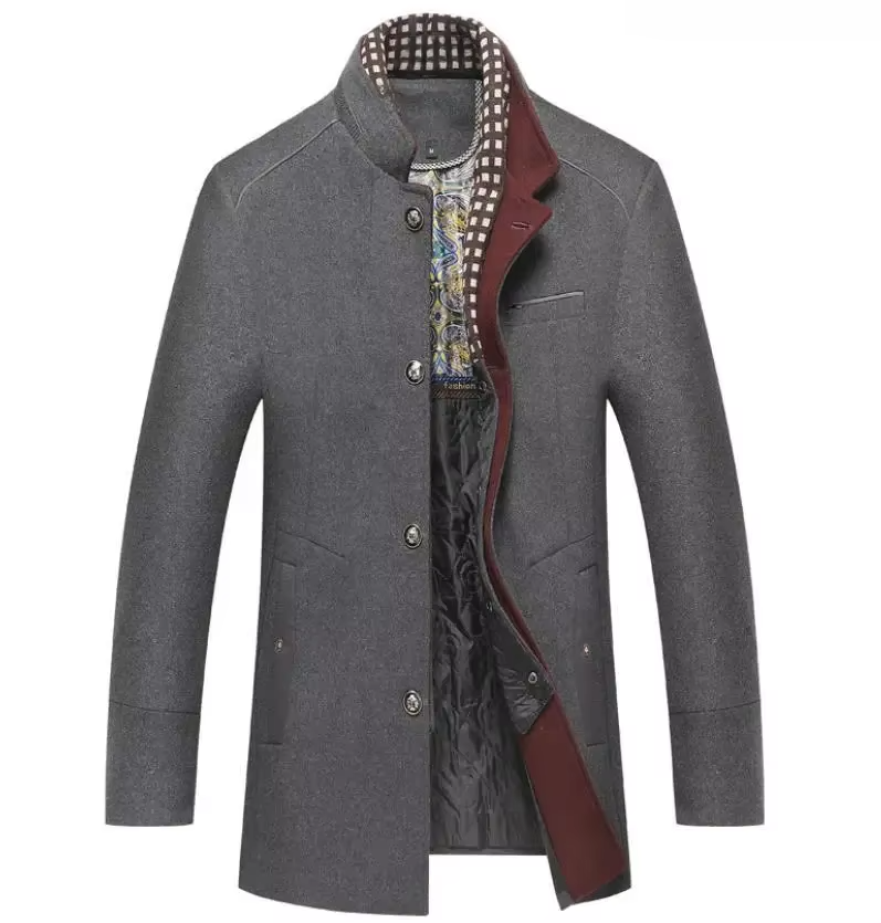 Manteau Long En Mélange De Laine Avec Col Écharpe Pour Automne Et Hiver Par Amawinc