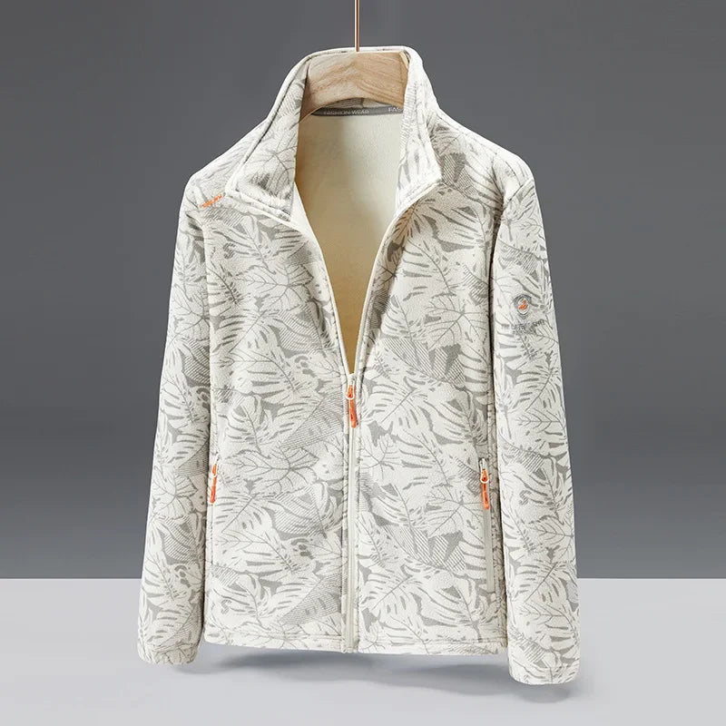 Nordisk Flair Veste Polaire Homme Col Montant Coupe Standard Poches Zippées Texture Texturée Confortable