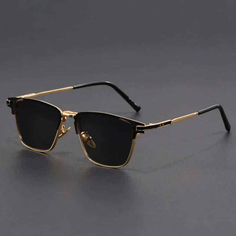 Lunettes De Soleil Polarisées Amawinc Voltage En Titane Ultra Légères Avec Demi Encadrement Et Verres Anti Reflet
