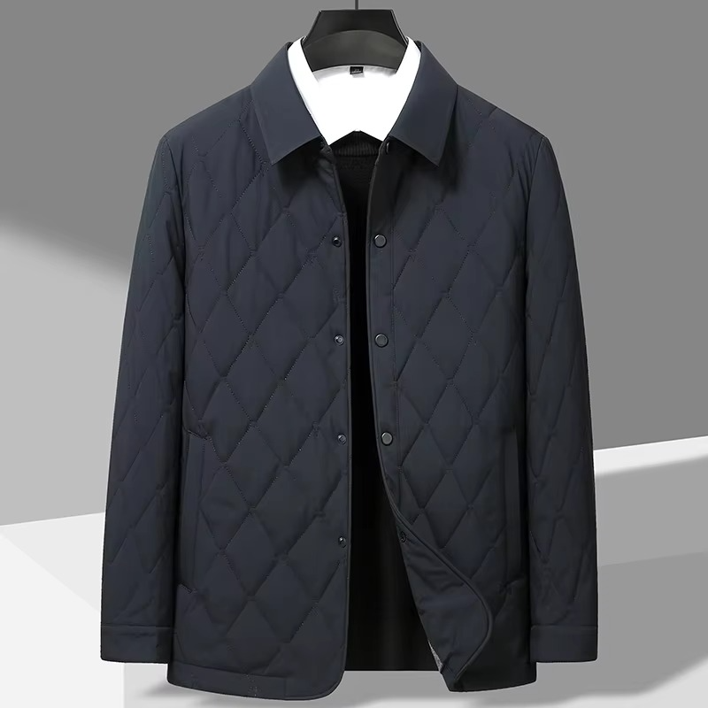Veste Homme Automne Hiver Matelassée En Mélange Soie Mulberry Et Coton Raffinée Chaude Et Professionnelle Pour Affaires