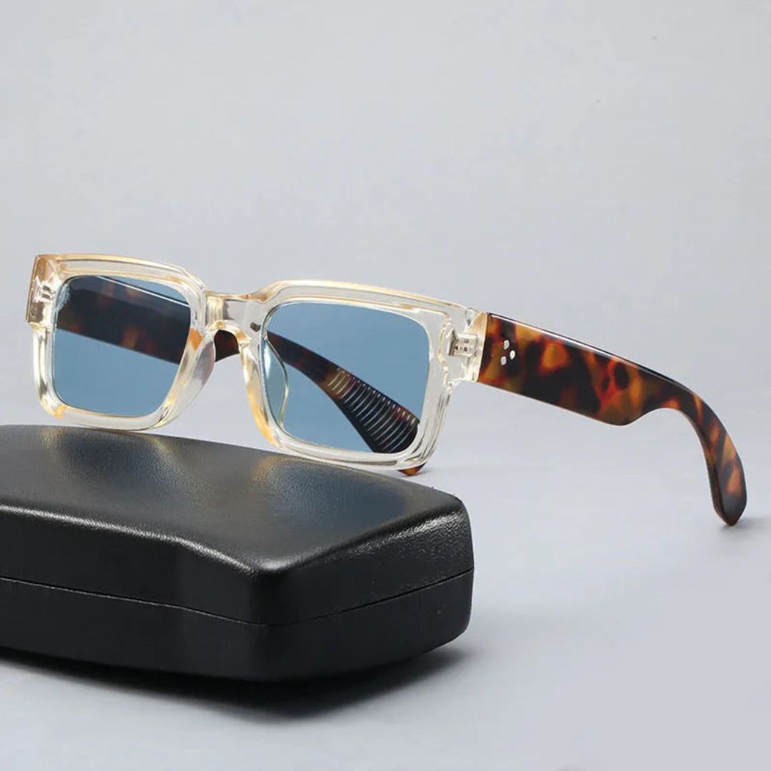 Lunettes De Soleil Sebastian Carré Deux Tons Avec Protection UV Totale Et Résistantes Aux Rayures
