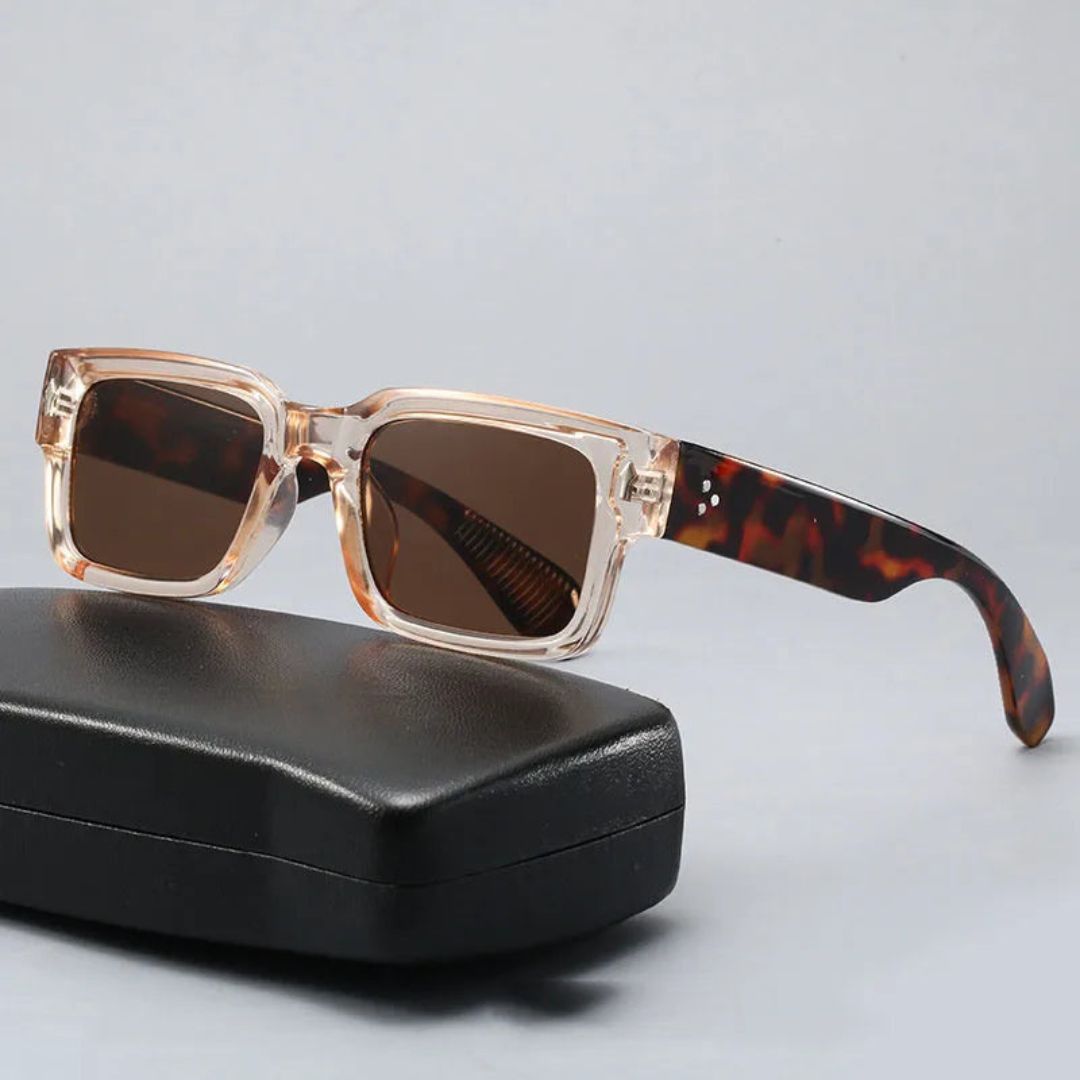 Lunettes De Soleil Sebastian Carré Deux Tons Avec Protection UV Totale Et Résistantes Aux Rayures