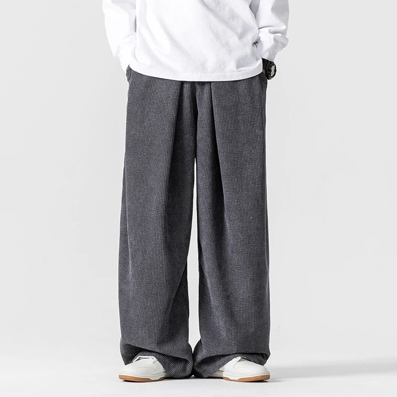 Pantalon De Jogging Oversize En Velours Côtelé Avec Cordon De Serrage Et Trois Poches Pratiques Style Années 90