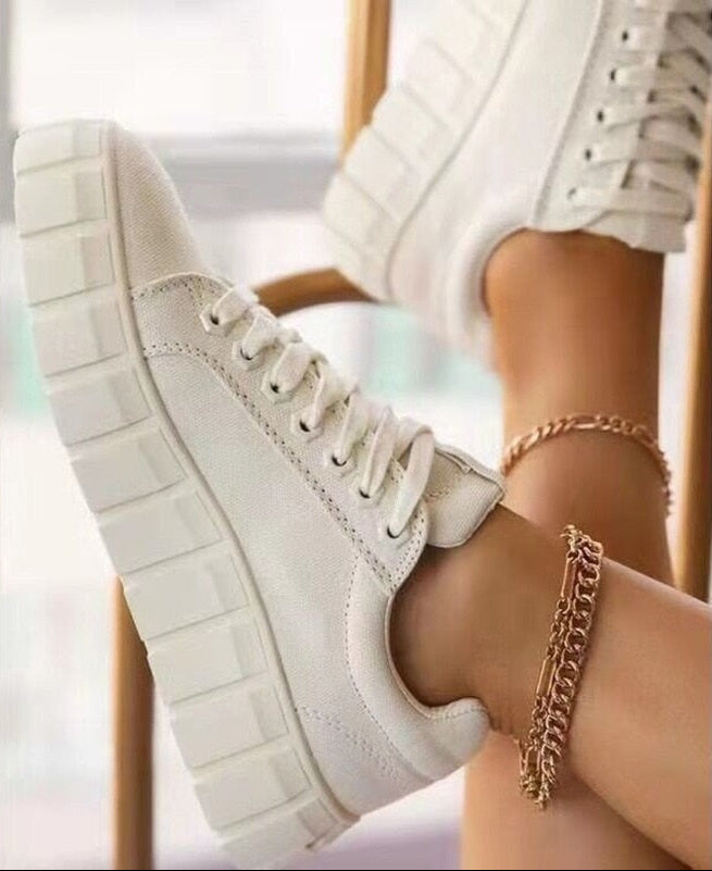 Damen-Plateausneaker mit dicker Blocksohle