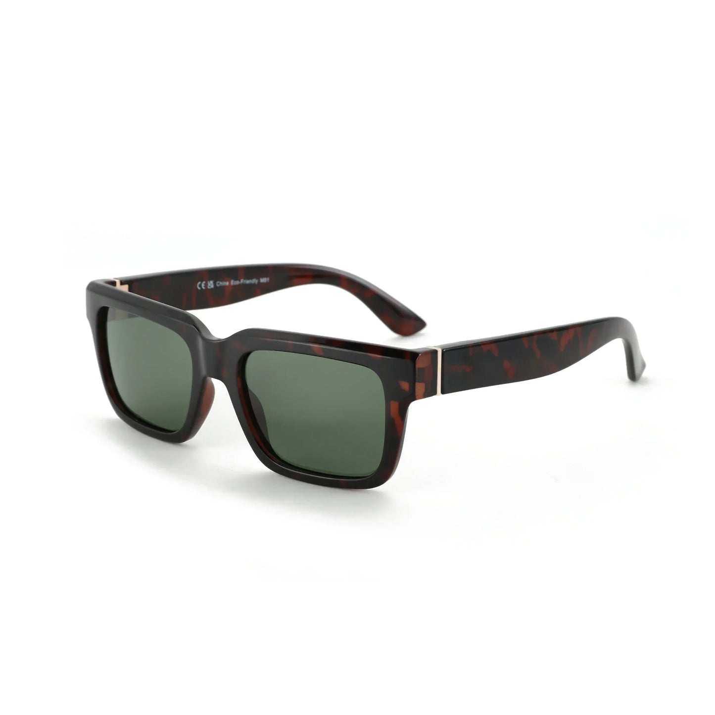 Lunettes de Soleil Zuniga Polarisation UV400 Cadre Bloc Couleur Doré Teinte Dégradée pour Conduite