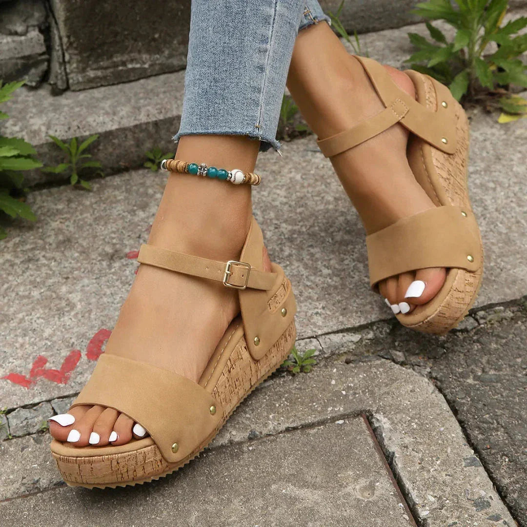 Selena Sandales Crisscross En Jute À Plateforme Avec Faux Cuir Boho Chic Été Confortables