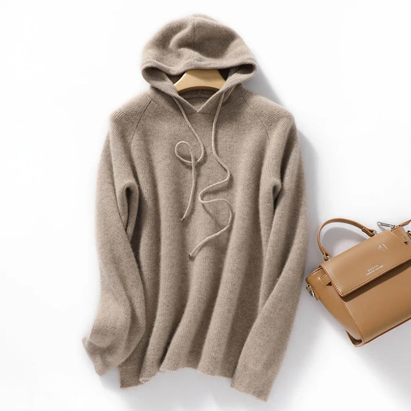 Sweat À Capuche Décontracté En Maille À Côtes Pour Une Tenue Confortable Et Élégante