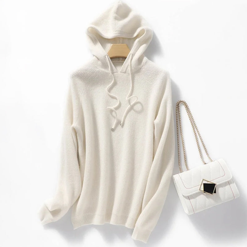 Sweat À Capuche Décontracté En Maille À Côtes Pour Une Tenue Confortable Et Élégante