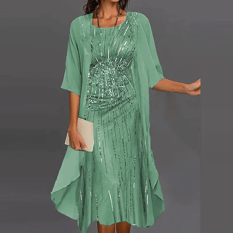 Hannah: Elegantes, individuelles, bedrucktes Kleid
