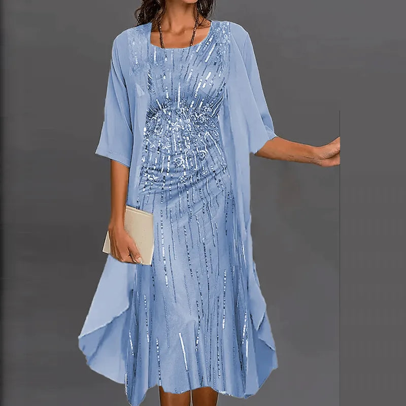 Hannah: Elegantes, individuelles, bedrucktes Kleid