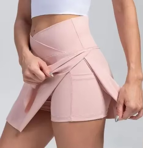 Jupe De Tennis Active À Taille Haute Avec Shorts Intégrés Et Poches Pour Mouvement Libre Et Confiance