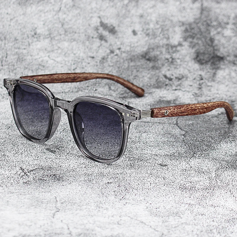 Lunettes de Soleil Tris Acétate Minimalistes Transparentes et Classiques avec Verres Sombres Confort toute la Journée