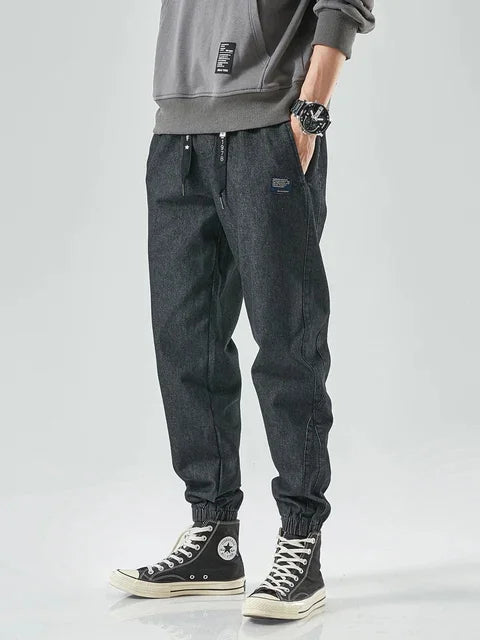 Pantalon Jogger Denim Urbain Durable Confort Quotidien Robuste Et Agréable À Porter
