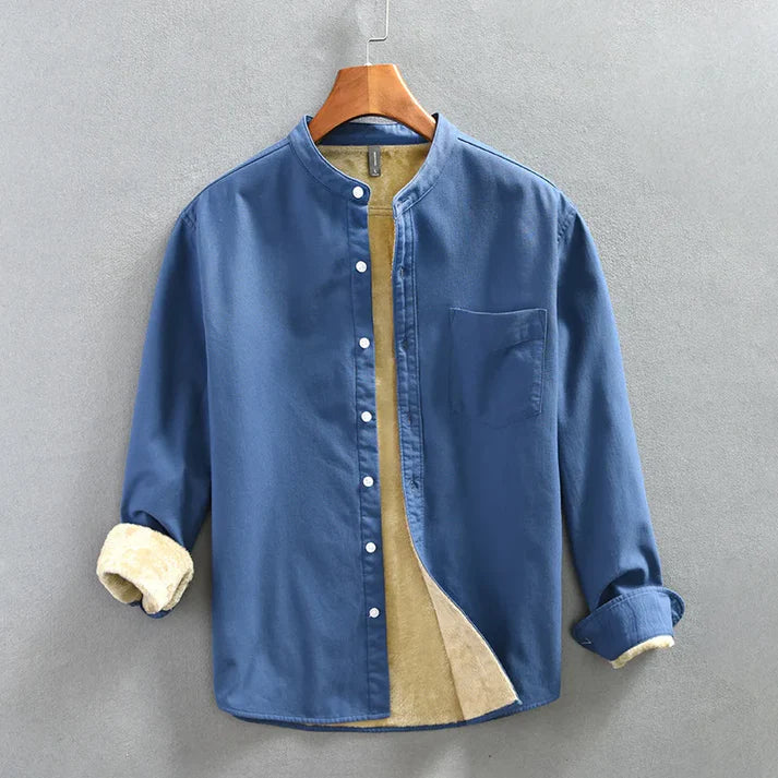 Chemise Brycen Amawinc En Coton 100 Pour Cent Avec Doublure Velours Chaude Pour Temps Plus Frais