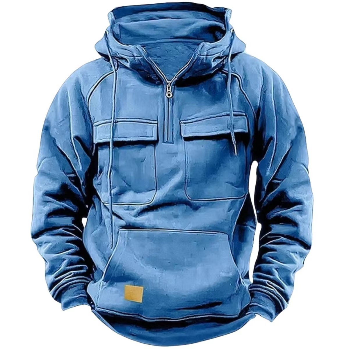 Sweat À Capuche Épais Pour Homme Avec Multiples Poches Pour Plein Air Et Vie Quotidienne