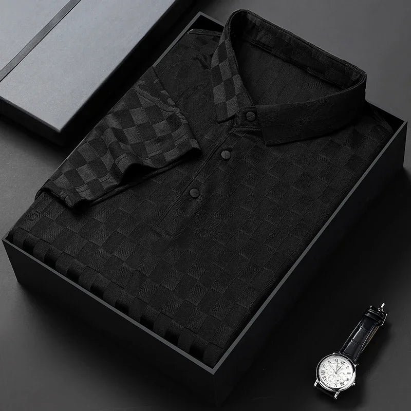 Emelio Polo Jacquard Confortable Respirant Liberté De Mouvement Silhouette Classique