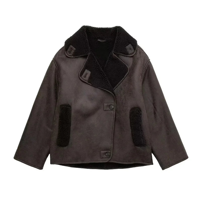 Hazel Amawinc Veste Aviateur En Shearling Pour Femme Élégance Intemporelle Et Chaleur Luxueuse Pour Hiver