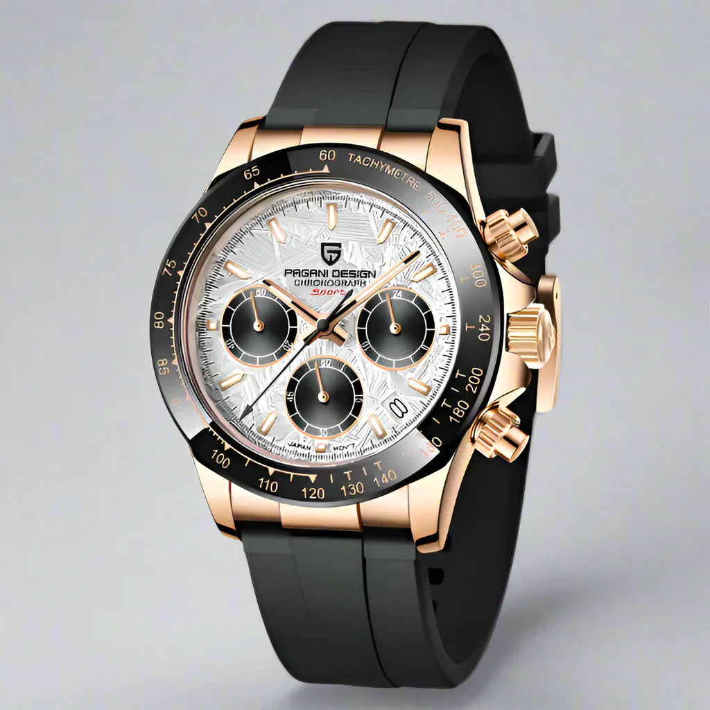 Montre Chronographe Bexley En Acier Inoxydable Avec Verre Saphir Résistant Aux Rayures Mouvement Quartz Étanche