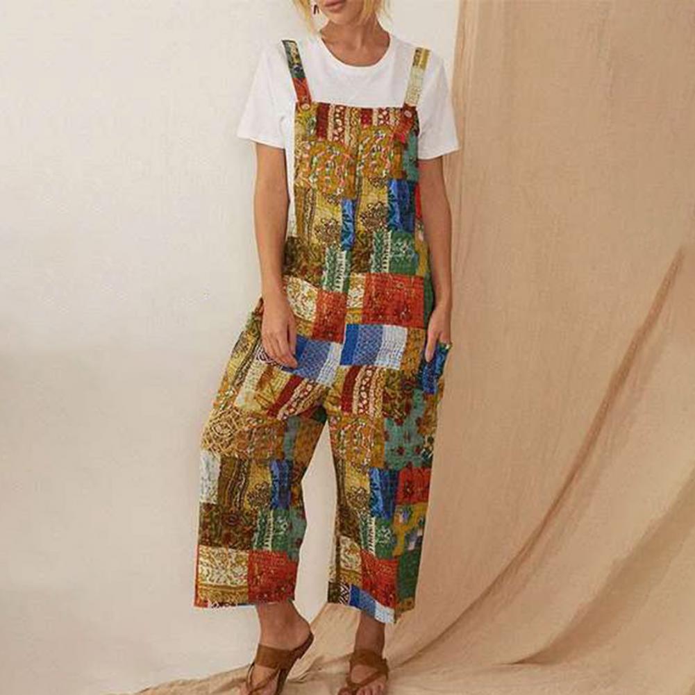 CLAIRE Wide-Leg Jumpsuit with Vintage Print