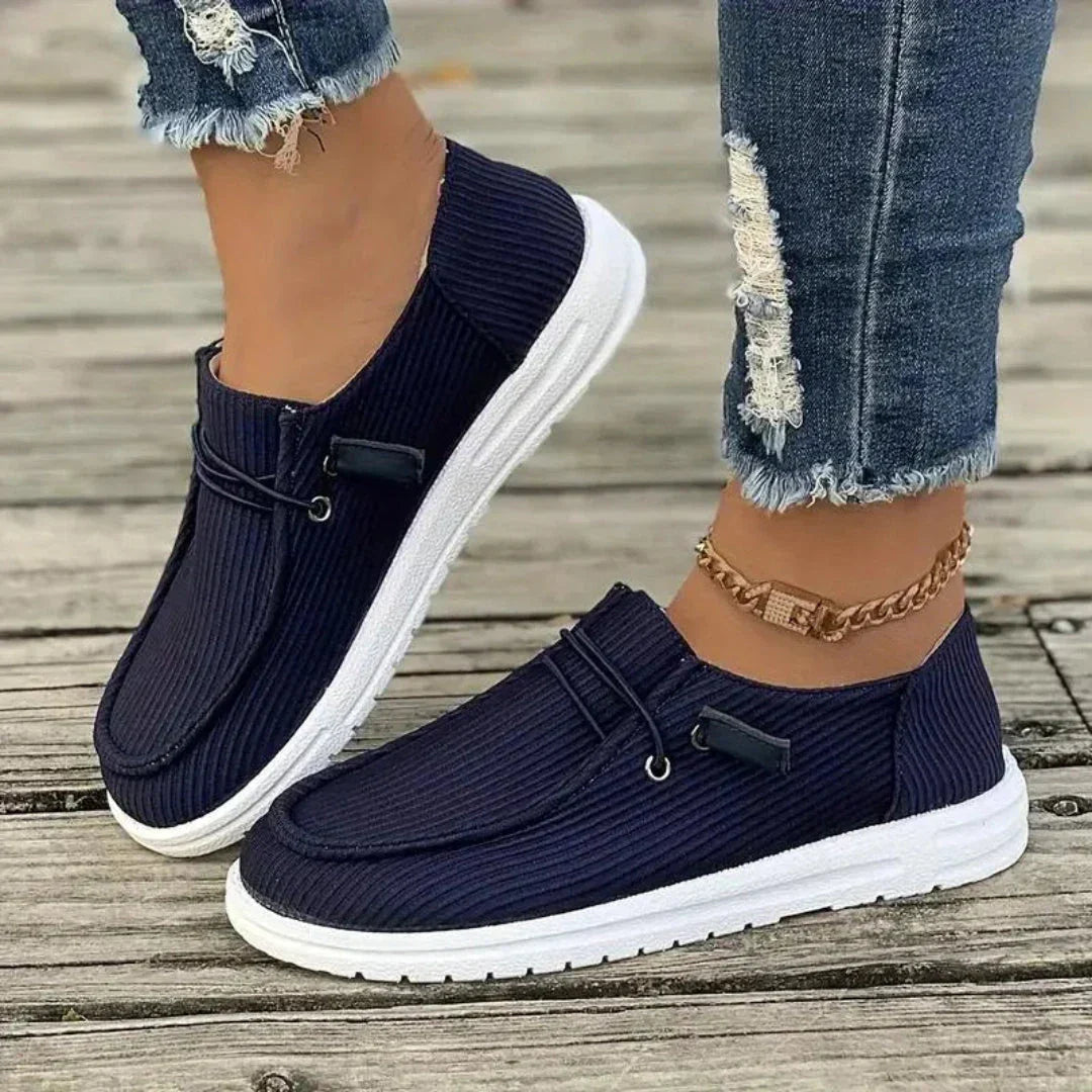 Chaussures Décontractées À Enfiler Sienna Ribbed En Textile Respirant Pour Femme Légères Et Polyvalentes