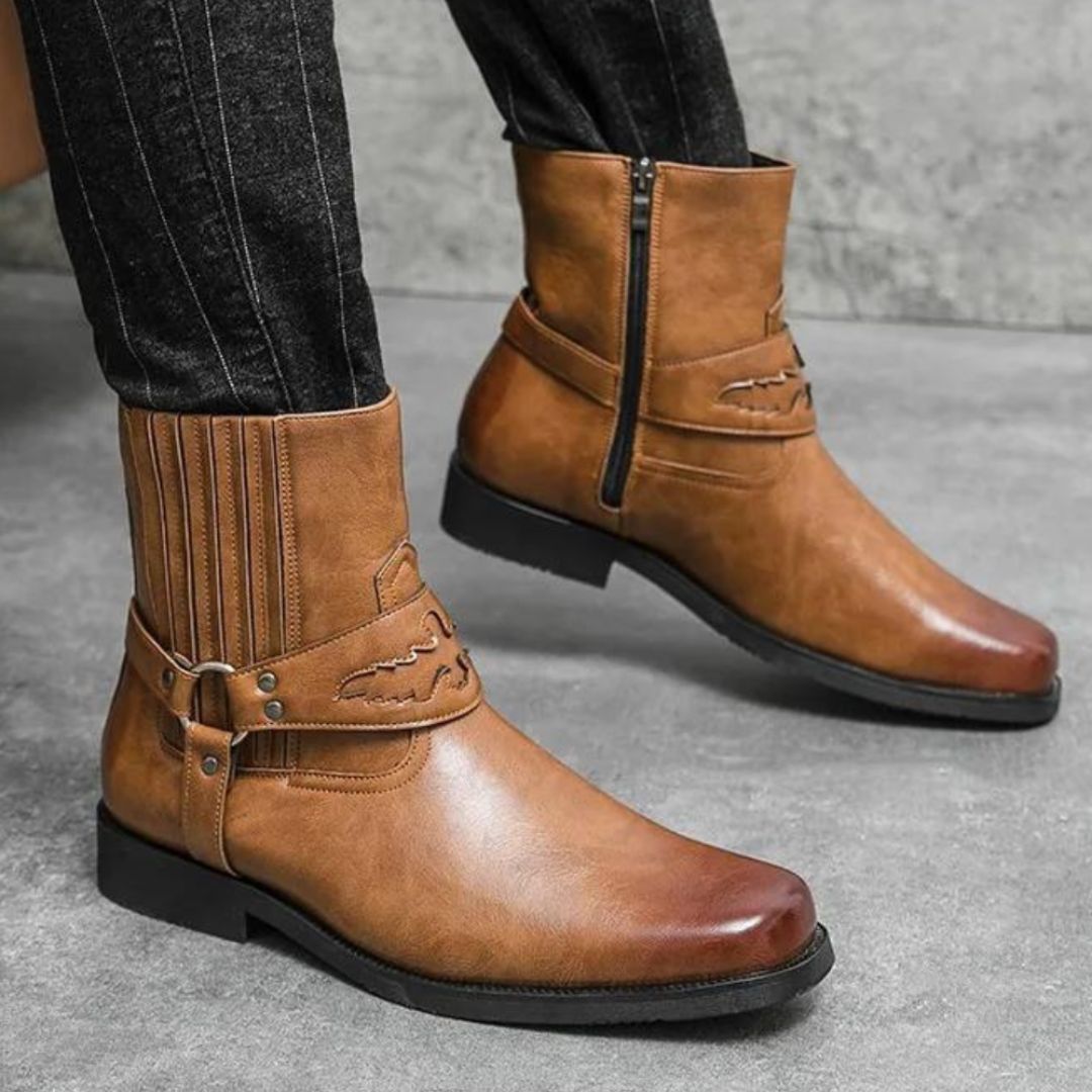 Bottes Silas Vanguard Western Vintage Style Pour Sorties Nocturnes Et Décontractées Confortables