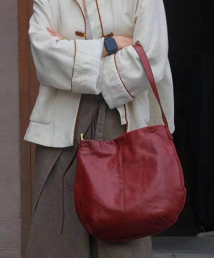 Sacs à bandoulière en cuir de mûrier simples de grande capacité - Amawinc