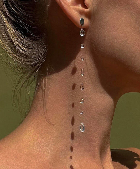 Boucles d'oreilles à pampilles en alliage Skinny Nude, suspendues, en forme de goutte d'eau - Amawinc