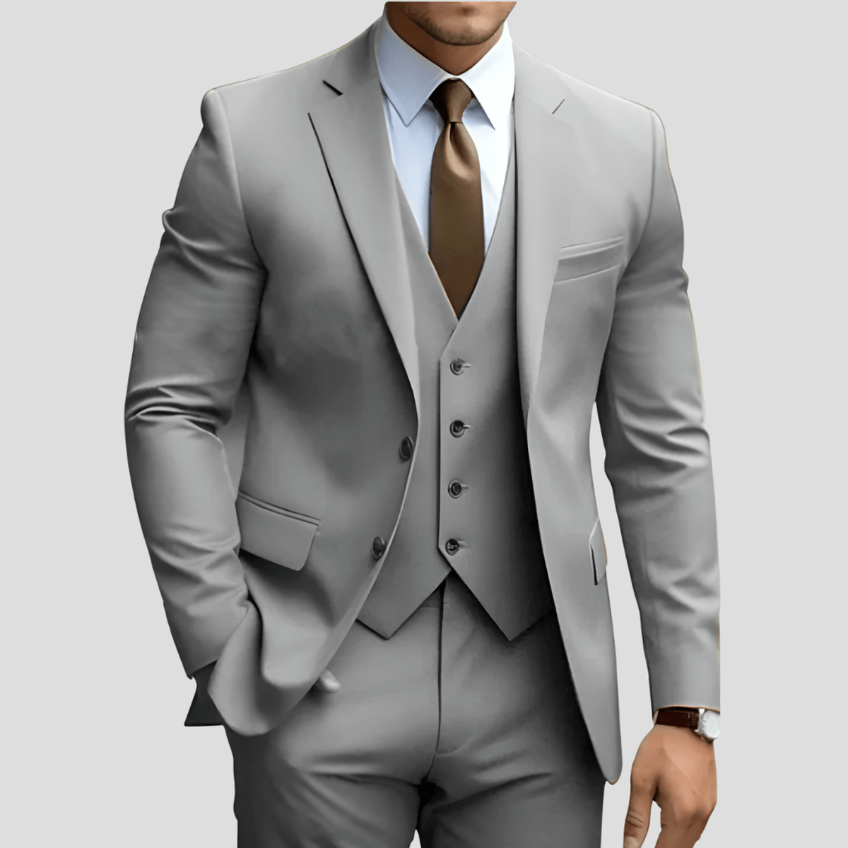 Drew Costume Trois Pièces Homme Exécutif Bleu Clair Pour Professionnels Amawinc De Qualité