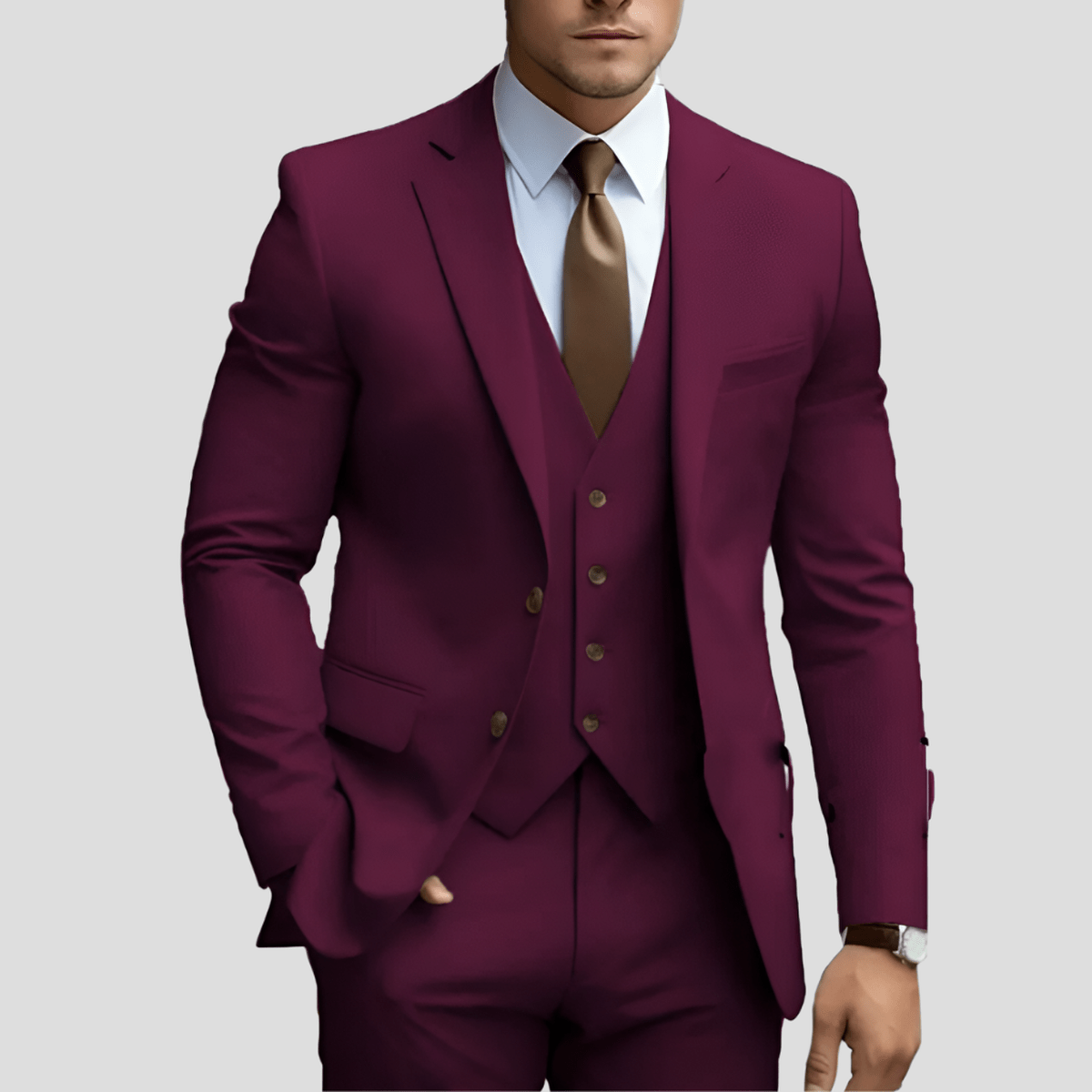 Drew Costume Trois Pièces Homme Exécutif Bleu Clair Pour Professionnels Amawinc De Qualité