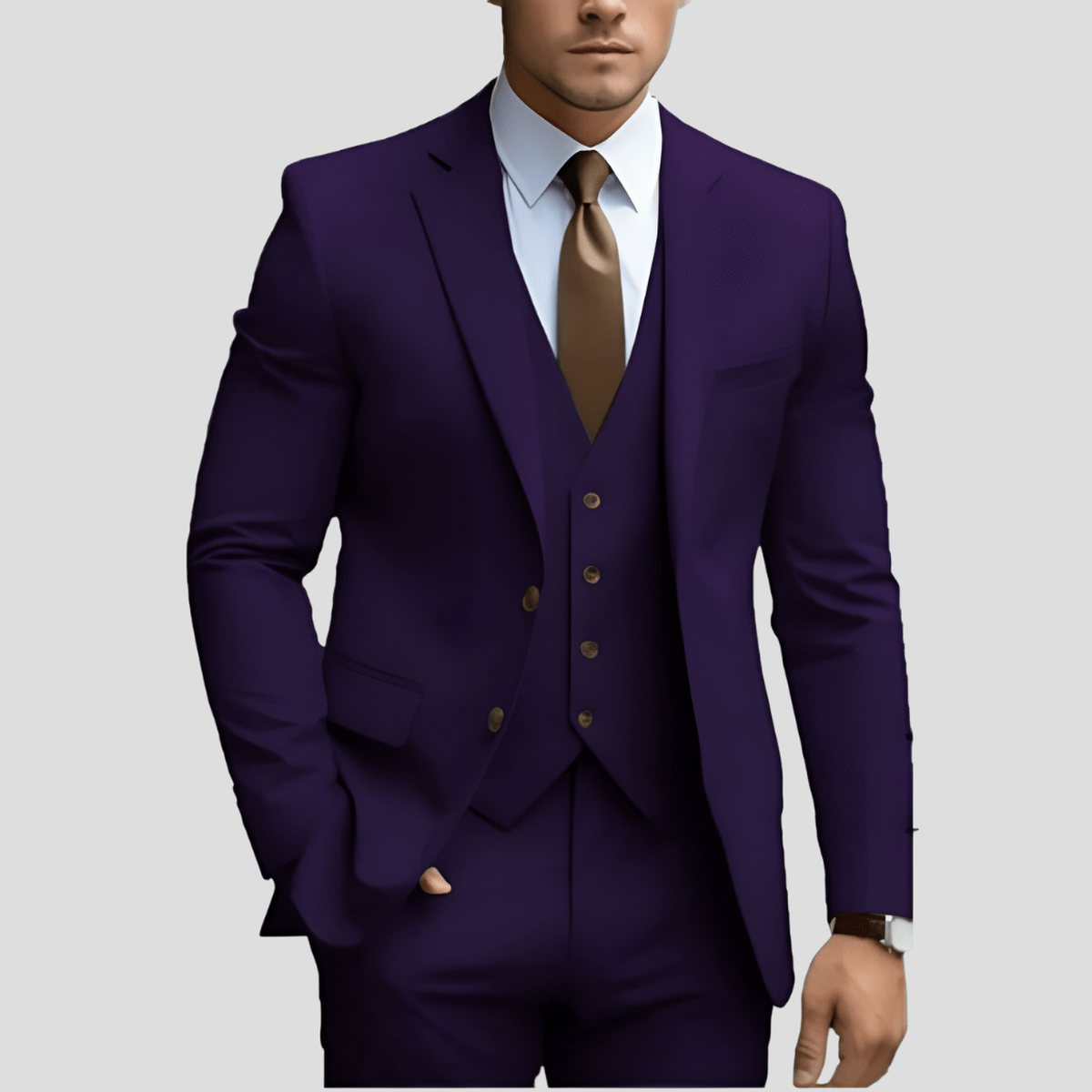 Drew Costume Trois Pièces Homme Exécutif Bleu Clair Pour Professionnels Amawinc De Qualité