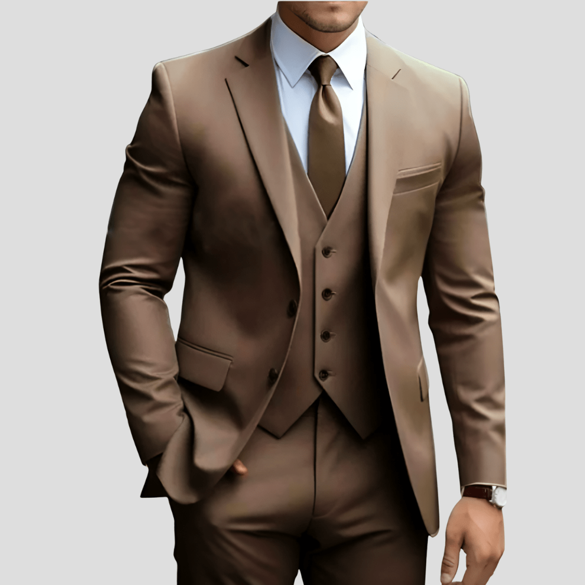 Drew Costume Trois Pièces Homme Exécutif Bleu Clair Pour Professionnels Amawinc De Qualité