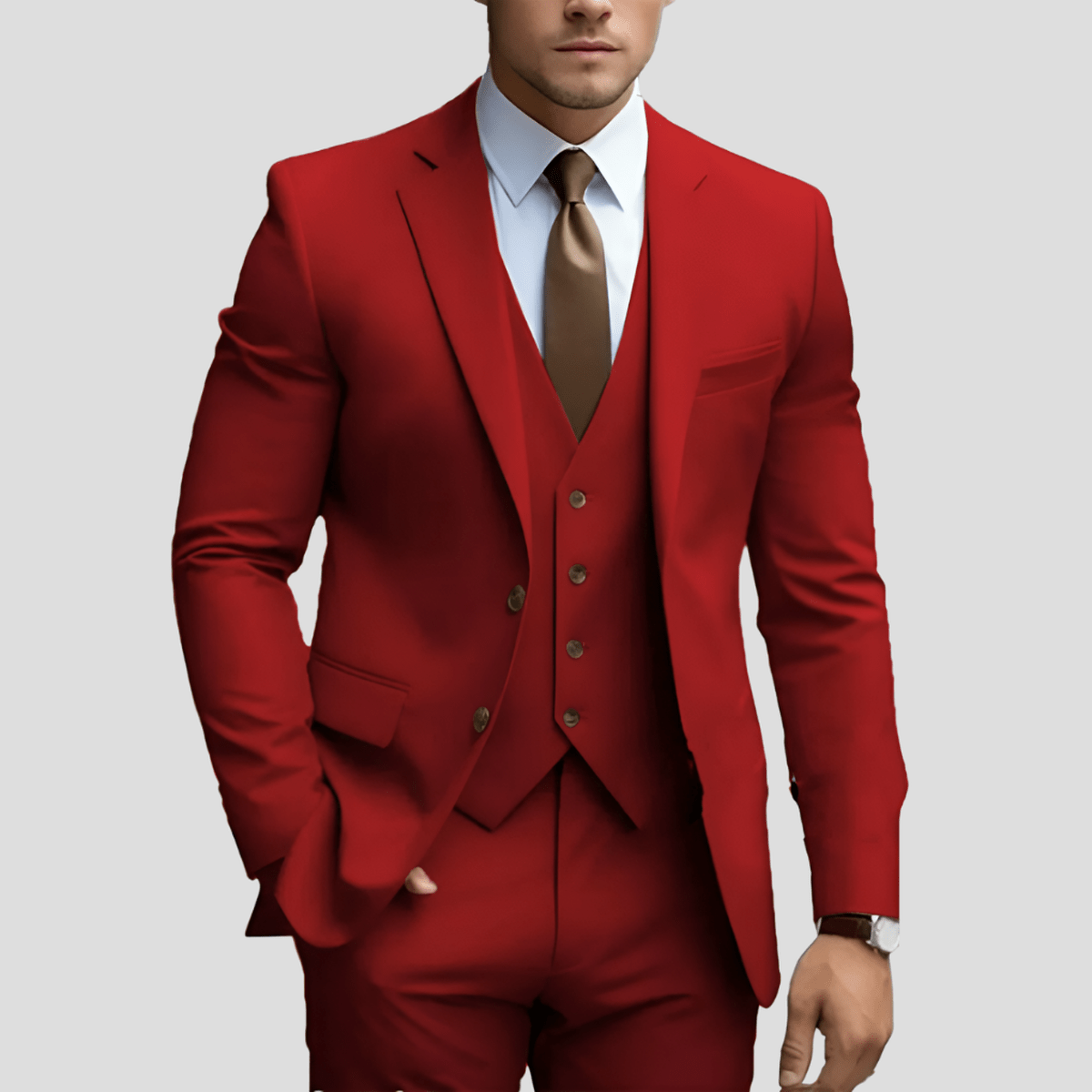 Drew Costume Trois Pièces Homme Exécutif Bleu Clair Pour Professionnels Amawinc De Qualité