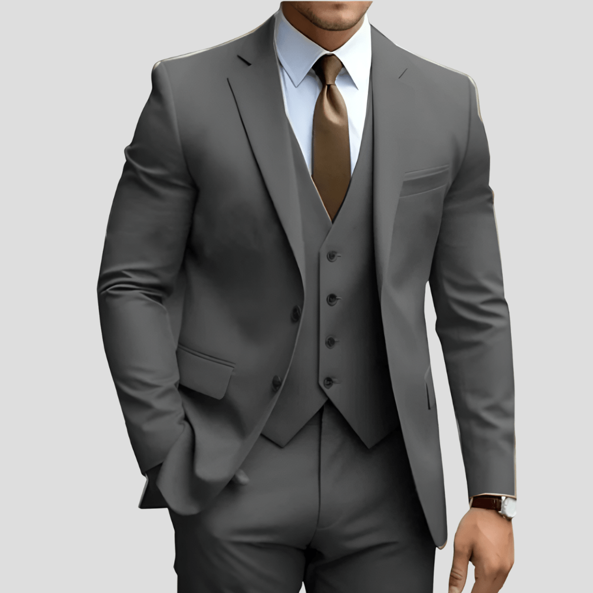 Drew Costume Trois Pièces Homme Exécutif Bleu Clair Pour Professionnels Amawinc De Qualité